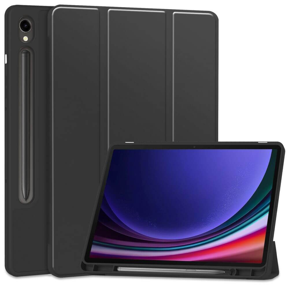 Защитен Калъф за Samsung Tab S10 Lite/ S10 FE/ S9, Tech-Protect Trifold Slim Case, Черен