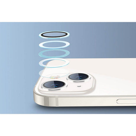Протектор за Камерата на iPhone 14, ESR Camera Lens Ring Glass, Черен (6)