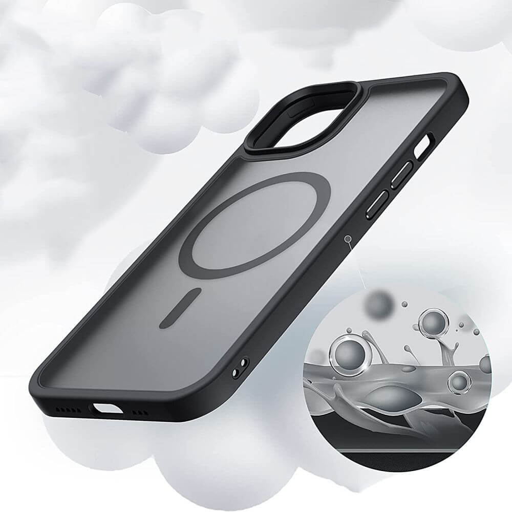 Magsafe Калъф за iPhone 12 Pro Max, Tech-Protect MagMat Case, Черен (4)