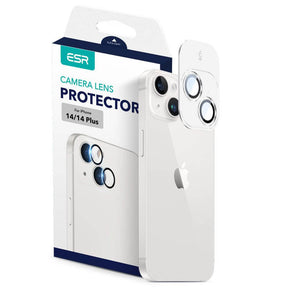 Протектор за Камерата на iPhone 14, ESR Camera Lens Ring Glass, Черен