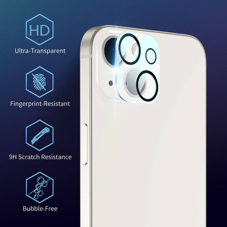 Протектор за Камерата на iPhone 13, ESR Camera Plate Lens Glass, Прозрачен (5)