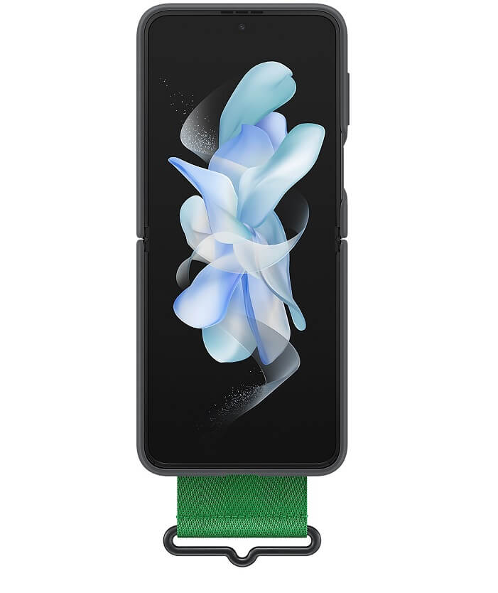 Оригинален Силиконов Калъф за Samsung Z Flip 4, Silicone Cover Strap Case EF-GF721TBEGWW, Черен (3)