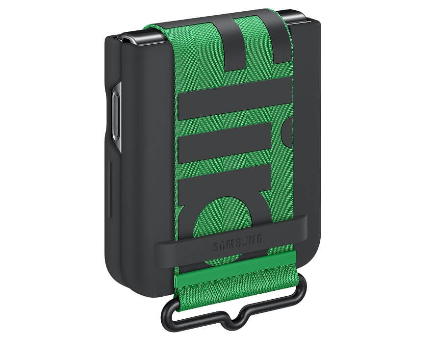 Оригинален Силиконов Калъф за Samsung Z Flip 4, Silicone Cover Strap Case EF-GF721TBEGWW, Черен (2)