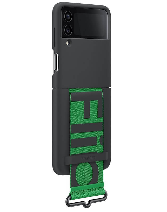 Оригинален Силиконов Калъф за Samsung Z Flip 4, Silicone Cover Strap Case EF-GF721TBEGWW, Черен (5)
