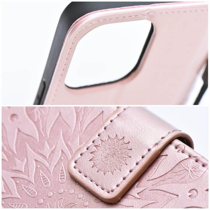Кожен Калъф за Xiaomi Redmi Note 10 5G, Forcell Mezzo Book Case, Розов (7)