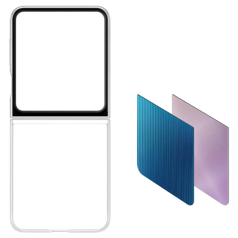 Оригинален Тънък Калъф за Samsung Z Flip 5, FlipSuit Case EF-ZF731CTEGWW, Прозрачен