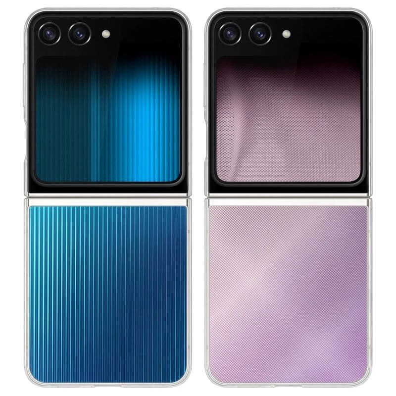 Оригинален Тънък Калъф за Samsung Z Flip 5, FlipSuit Case EF-ZF731CTEGWW, Прозрачен (3)