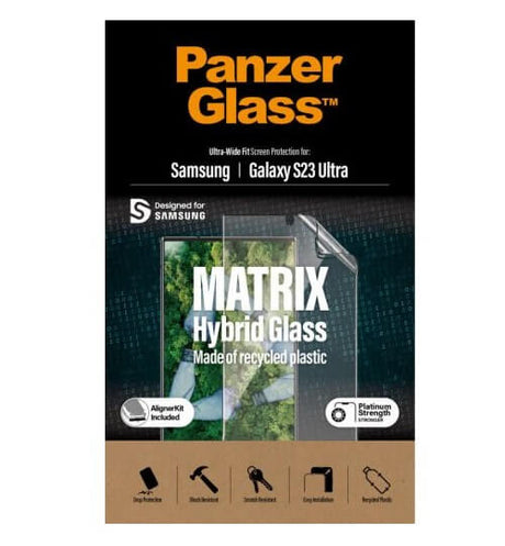 Гъвкав Протектор за Samsung S23 Ultra, Panzer Matrix Hybrid Glass, Прозрачен