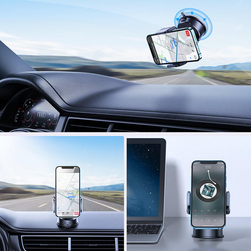 Стойка за Кола Вакуумна, Joyroom Holder Dashboard, Черен (3)