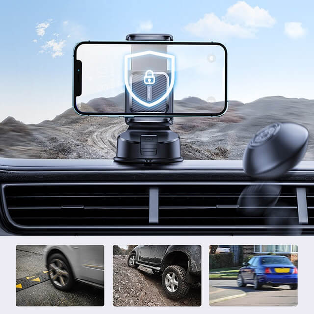 Стойка за Кола Вакуумна, Joyroom Holder Dashboard, Черен (5)