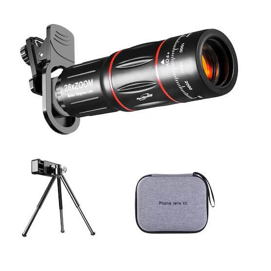 Камерен Обектив за Телефон, Phone Lens W28, Черен (6)