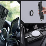 Magsafe Калъф с Поставка за Samsung S23 Ultra, Nillkin CamShield Armor Pro Case, Черен (8)