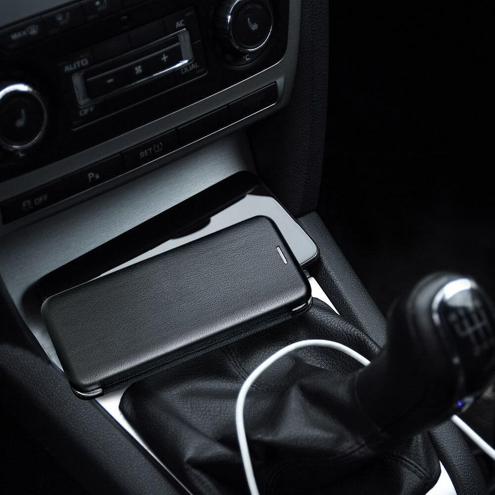 Кожен Калъф за Samsung A14, Forcell Elegance Book Case, Черен (3)