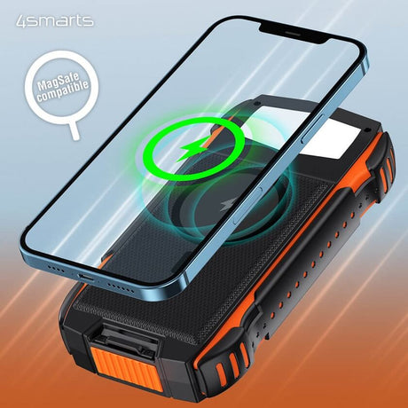Соларна Външна Батерия, 4Smarts Rugged TitanPack UltiMag 20000 mAh, Черен (4)