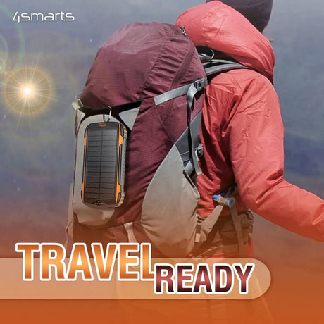 Соларна Външна Батерия, 4Smarts Rugged TitanPack UltiMag 20000 mAh, Черен (2)