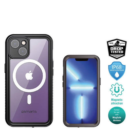 Magsafe Водоустойчив Калъф за iPhone 14 Plus, 4Smarts Active Pro Stark Case, Черен (3)