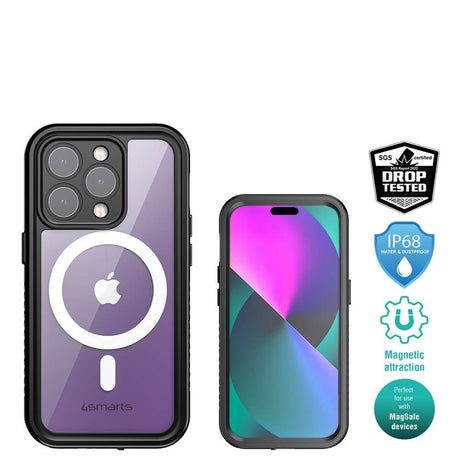 Magsafe Водоустойчив Калъф за iPhone 14 Pro, 4Smarts Active Pro Stark Case, Черен (4)