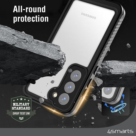 Водоустойчив Калъф за Samsung S23, 4Smarts Active Pro Stark Case, Черен (4)