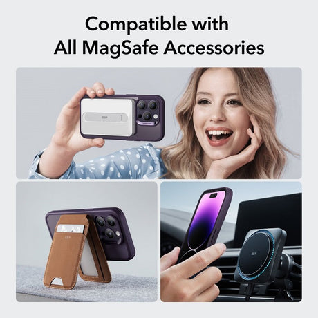 Magsafe Калъф за iPhone 14 Pro, ESR Classic Hybrid Magnetic Case, Лилав (7)