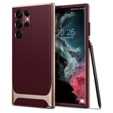 Противоударен Калъф за Samsung S22 Ultra, Spigen Neo Hybrid Case, Бордо