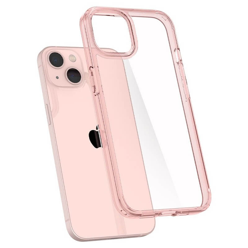 Противоударен Калъф за iPhone 13, Spigen Ultra Hybrid Case, Розов (5)