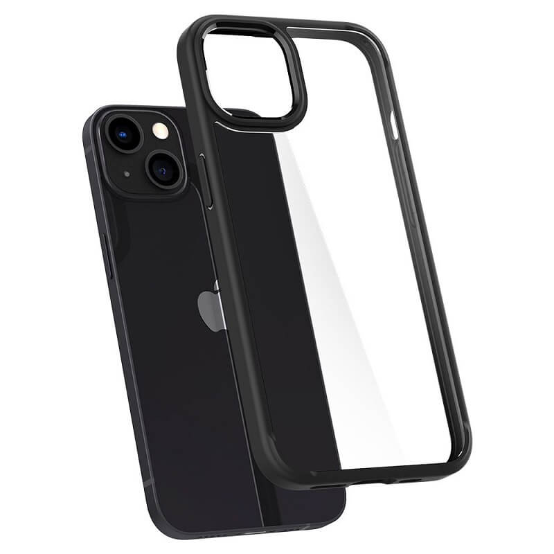 Противоударен Калъф за iPhone 13, Spigen Ultra Hybrid Case, Черен (5)