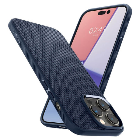Противоударен Калъф за iPhone 13 Pro, Spigen Liquid Air Case, Син (3)