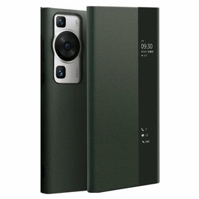 Активен Калъф за Huawei P60 Pro, Qialino Smart Book Case, Зелен