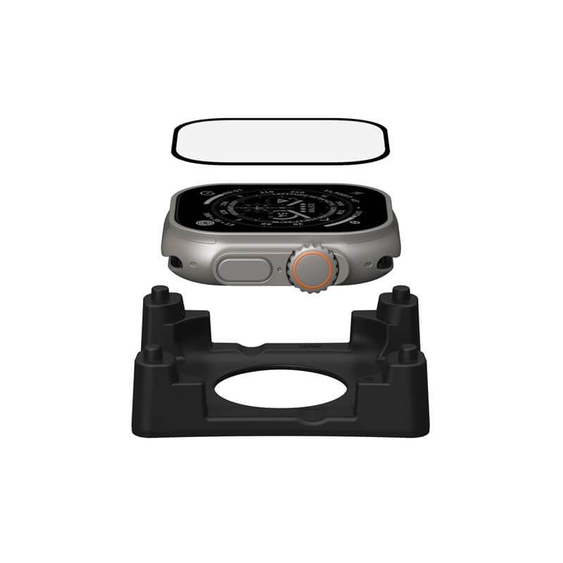 Стъклен Протектор за Apple Watch Ultra 49mm, UAG Shield Plus Glass, Черен (5)