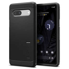 Калъф с Поставка за Google Pixel 7A, Spigen Tough Armor Case, Черен