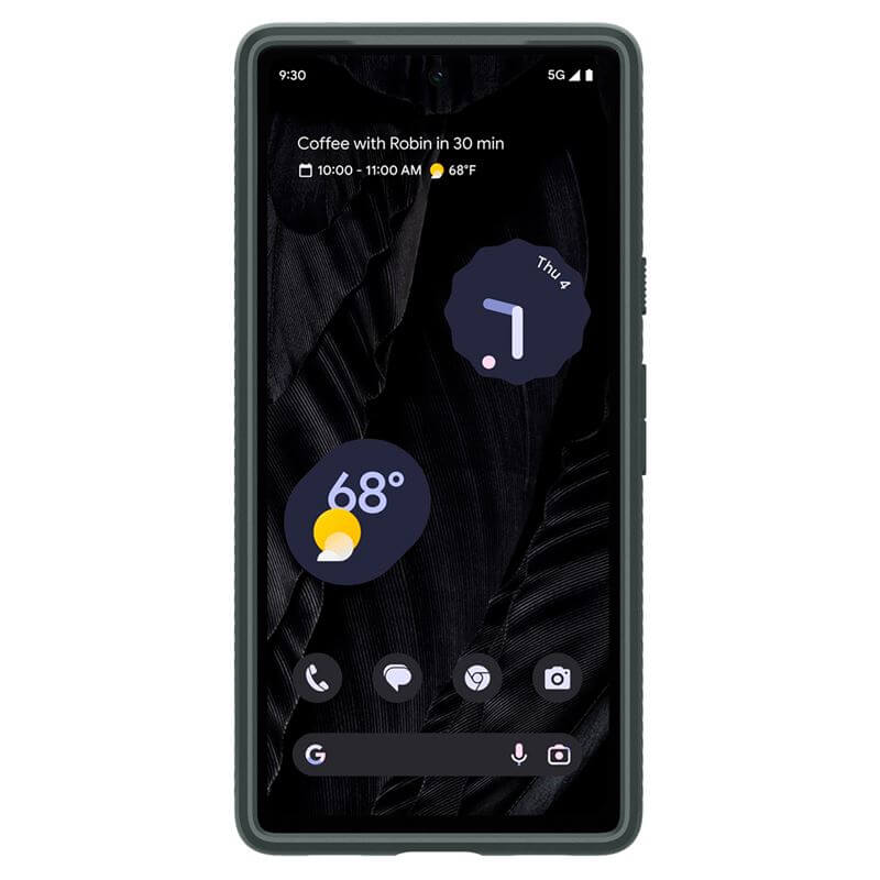 Противоударен Силиконов Калъф за Google Pixel 7A, Spigen Liquid Air Case, Зелен (4)
