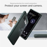 Противоударен Силиконов Калъф за Google Pixel 7A, Spigen Liquid Air Case, Зелен (9)