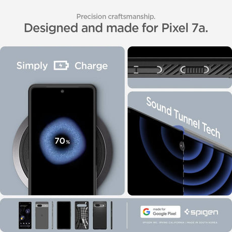 Противоударен Калъф за Google Pixel 7A, Spigen Rugged Armor Case, Черен (8)