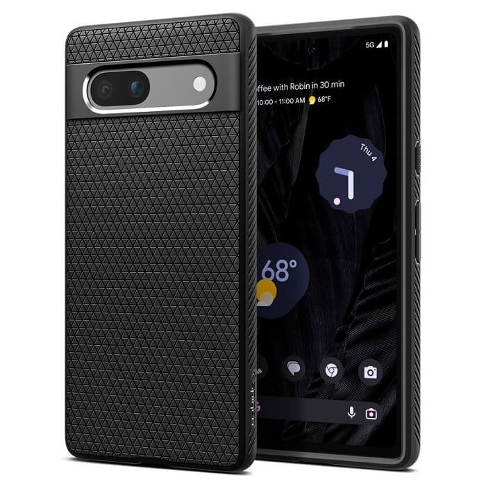 Противоударен Калъф за Google Pixel 7A, Spigen Rugged Armor Case, Черен