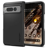 Хибриден Калъф за Google Pixel Fold, Spigen Thin Fit Pen Case, Черен
