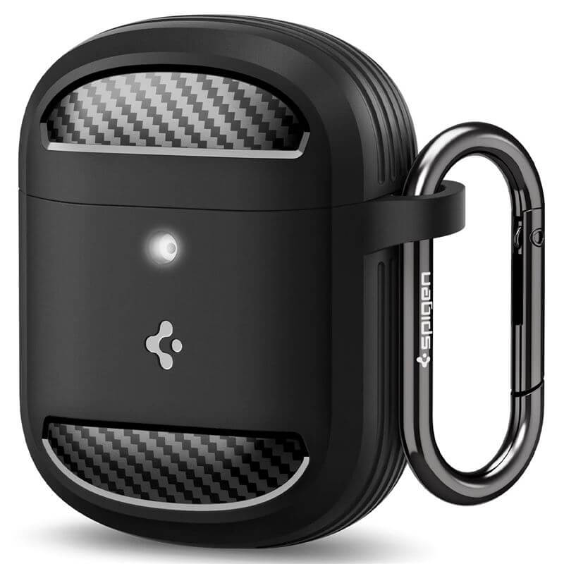 Калъф за Google Pixel Buds Pro, Spigen Rugged Armor Case, Черен