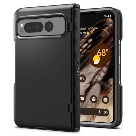 Калъф с Предпазител за Google Pixel Fold, Spigen Slim Armor Pro Case, Черен