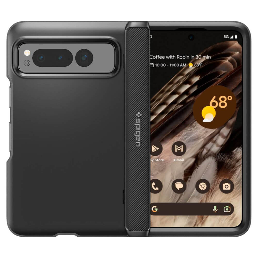 Калъф с Предпазител за Google Pixel Fold, Spigen Slim Armor Pro Case, Черен (6)