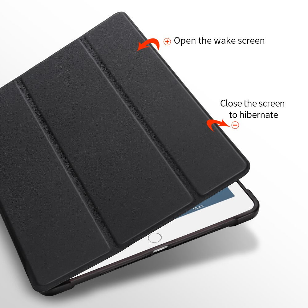 Защитен Калъф за iPad Air/ 6/ 5 9.7", Trifold Slim Case, Черен (4)