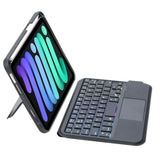 Калъф с Клавиатура за iPad Mini 6/7 2024, Touchpad Keyboard Case, Черен (2)