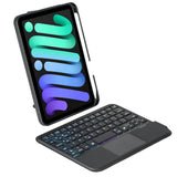 Калъф с Клавиатура за iPad Mini 6/7 2024, Touchpad Keyboard Case, Черен (4)
