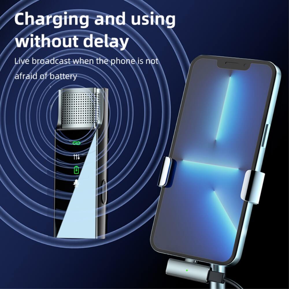 Безжичен Микрофон-Брошка с USB-C Приемник, Черен (3)
