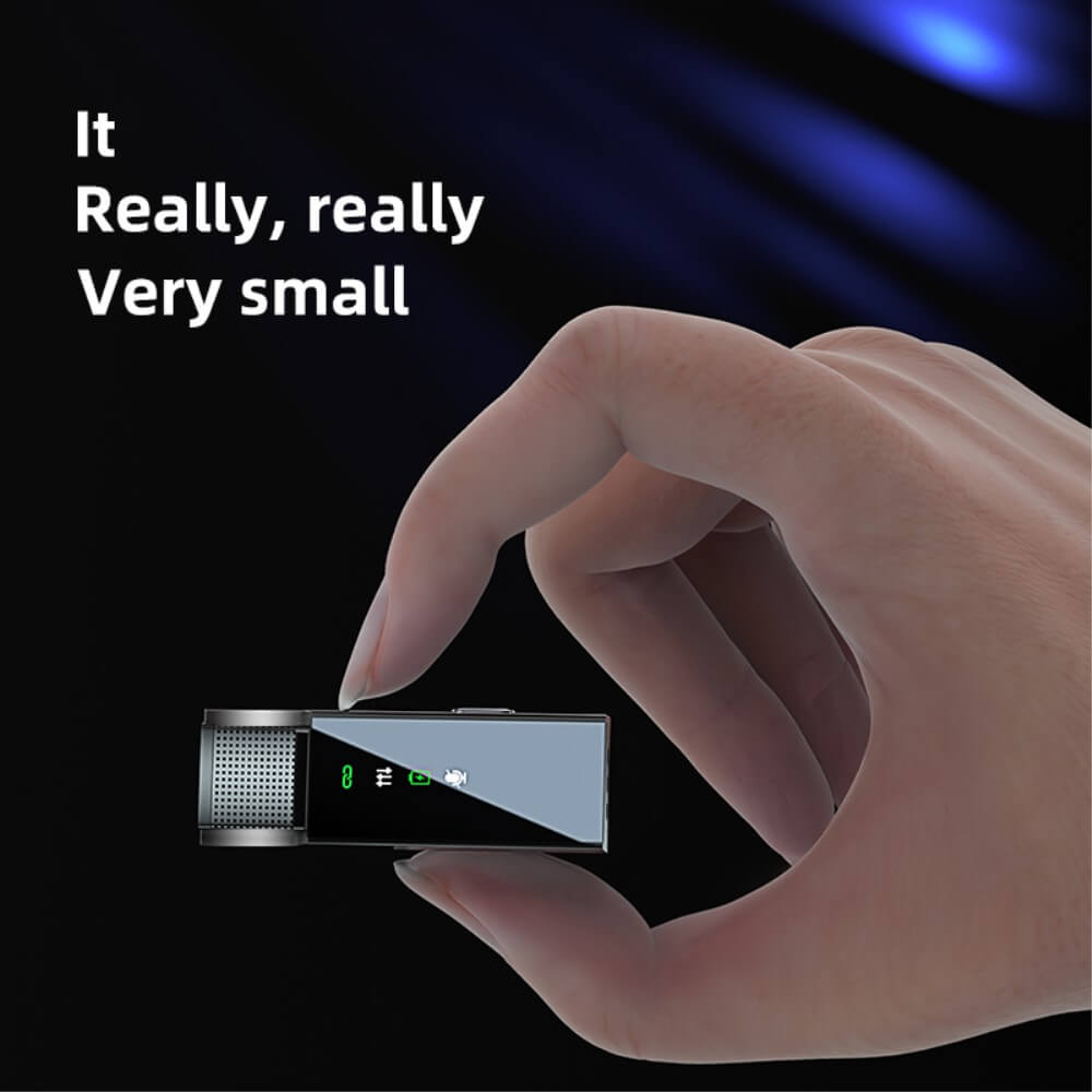 Безжичен Микрофон-Брошка с USB-C Приемник, Черен (5)