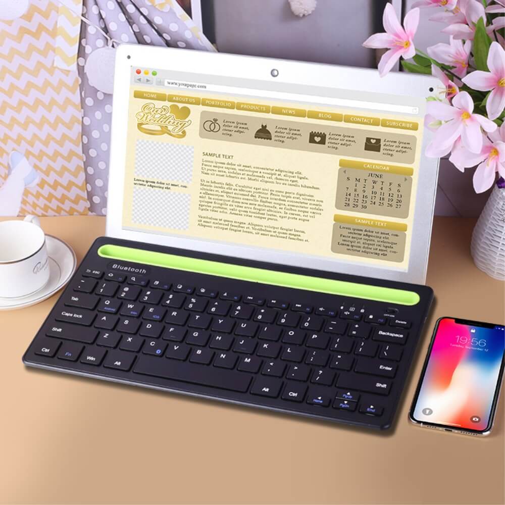 Безжична Клавиатура за Таблет, Universal Keyboard RK-908, Черен (4)