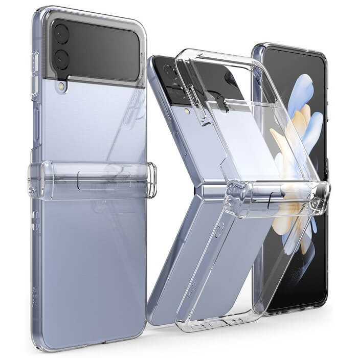 Калъф с Предпазител за Samsung Z Flip 4, Ringke Slim Hinge Case, Прозрачен (2)