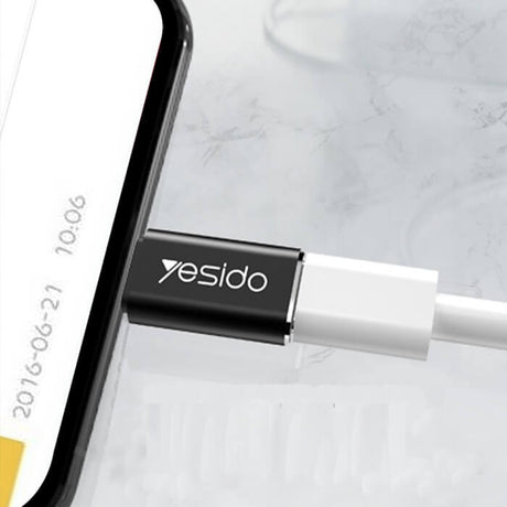 Адаптер за Зареждане и Данни за iPhone, Yesido Lightning to USB-C, Черен (3)