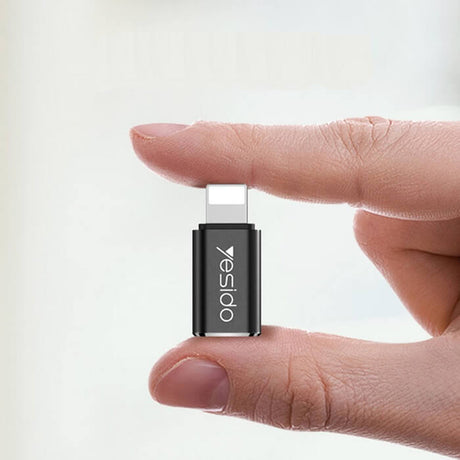 Адаптер за Зареждане и Данни за iPhone, Yesido Lightning to USB-C, Черен (2)