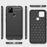 Противоударен Калъф за Google Pixel 5, Tech-Protect Premium Carbon Case, Черен (2)