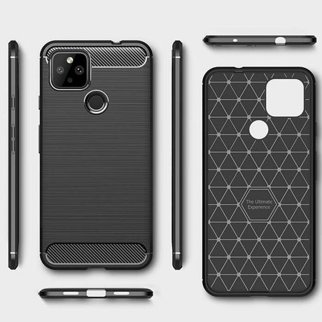Противоударен Калъф за Google Pixel 4A, Tech-Protect Premium Carbon Case, Черен (2)