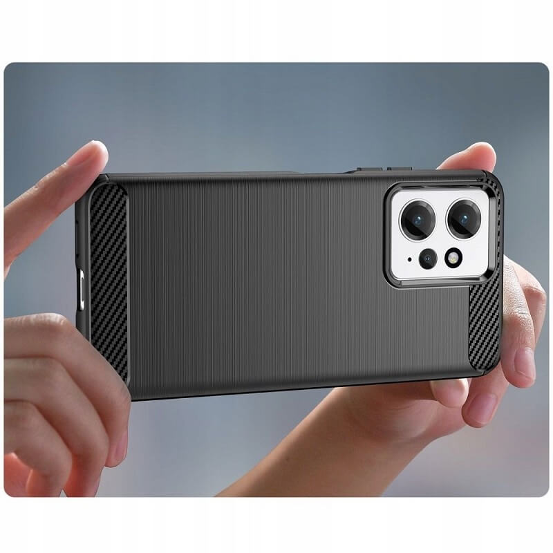 Противоударен Калъф за Xiaomi Redmi Note 12 5G, Tech-Protect Premium Carbon Case, Черен (4)